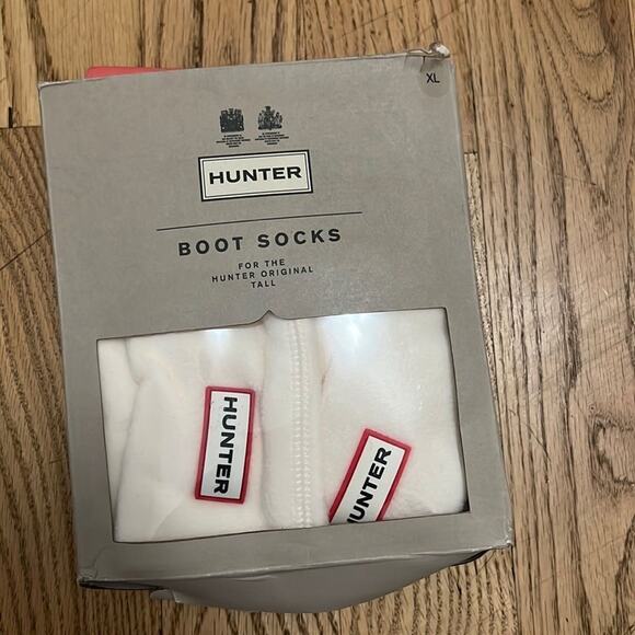 NWT HUNTER BOOTS SOCKS WHITE XL - Picture 2 of 5